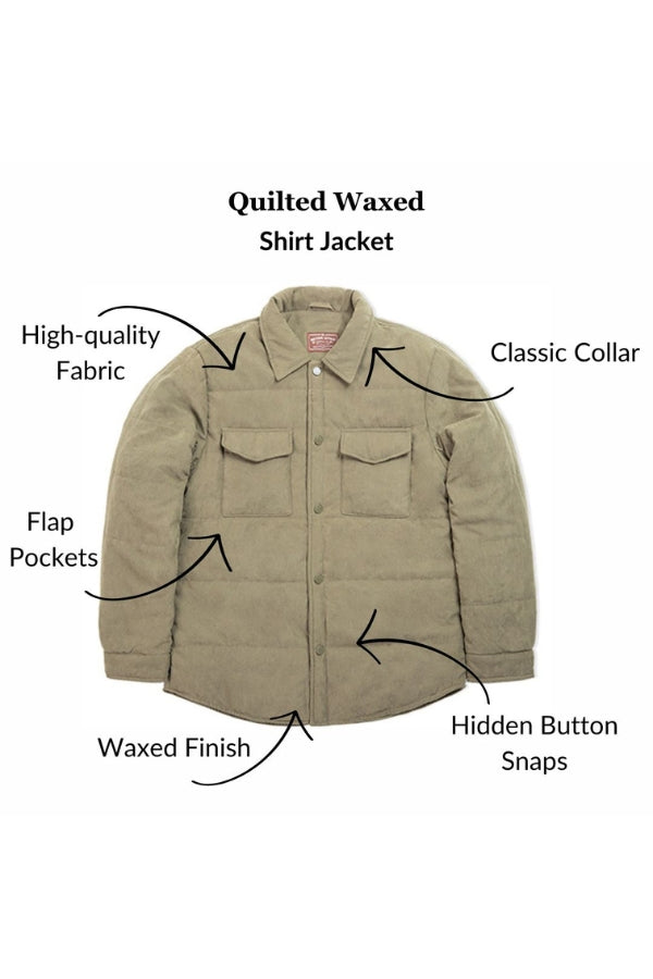Quilted Waxed Shirt Jacket