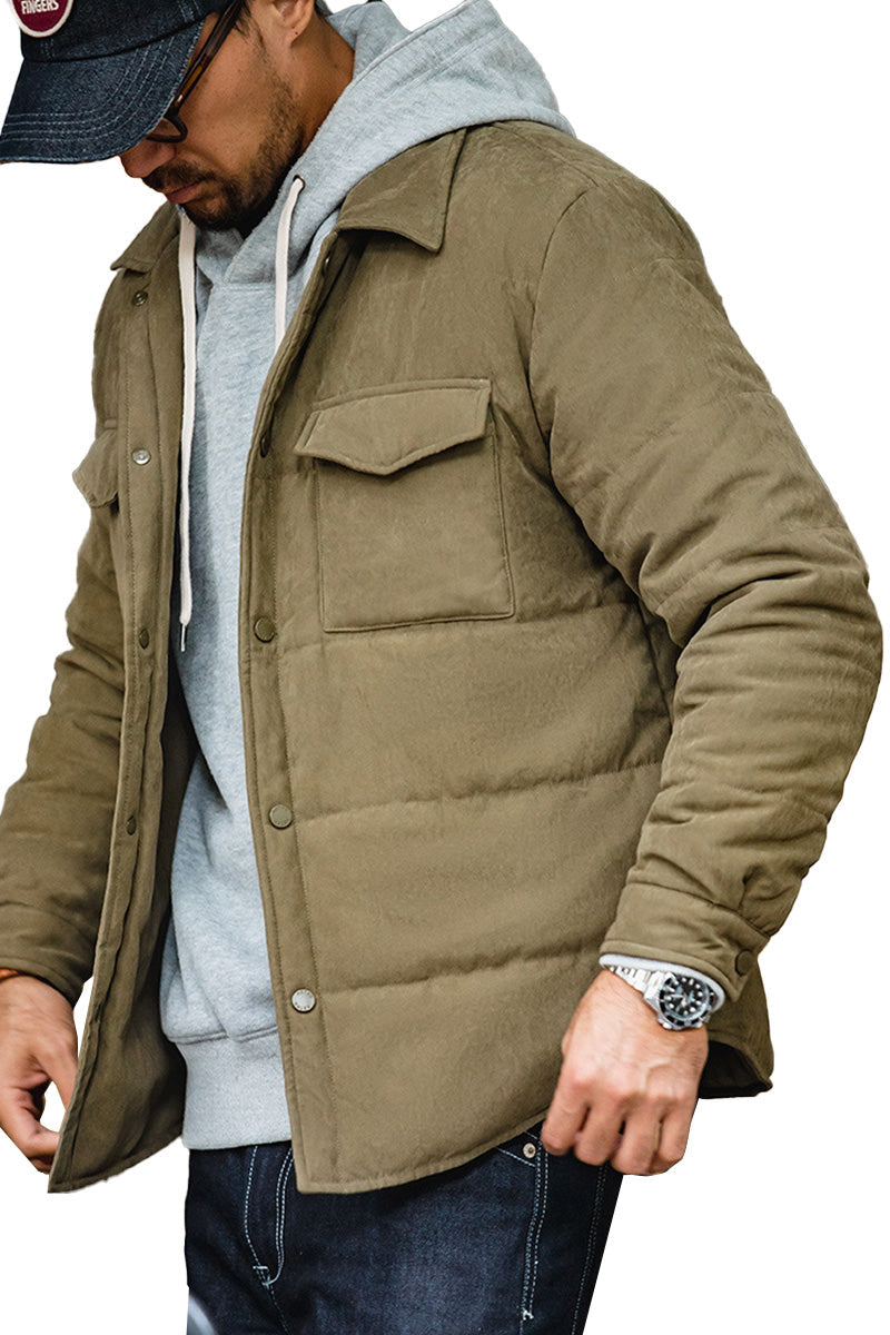 Quilted Waxed Shirt Jacket