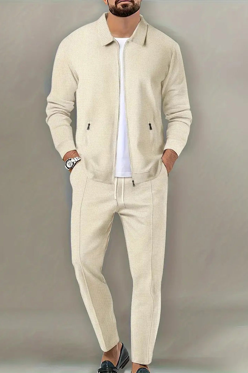 Waffle Fabric Athleisure Suit