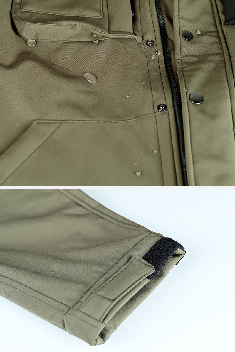 Military-Grade Softshell Waterproof Fleece-Lined Jacket