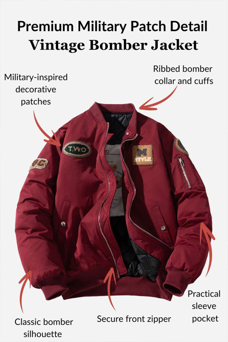 Premium Military Vintage Thermal Protection Bomber Jacket