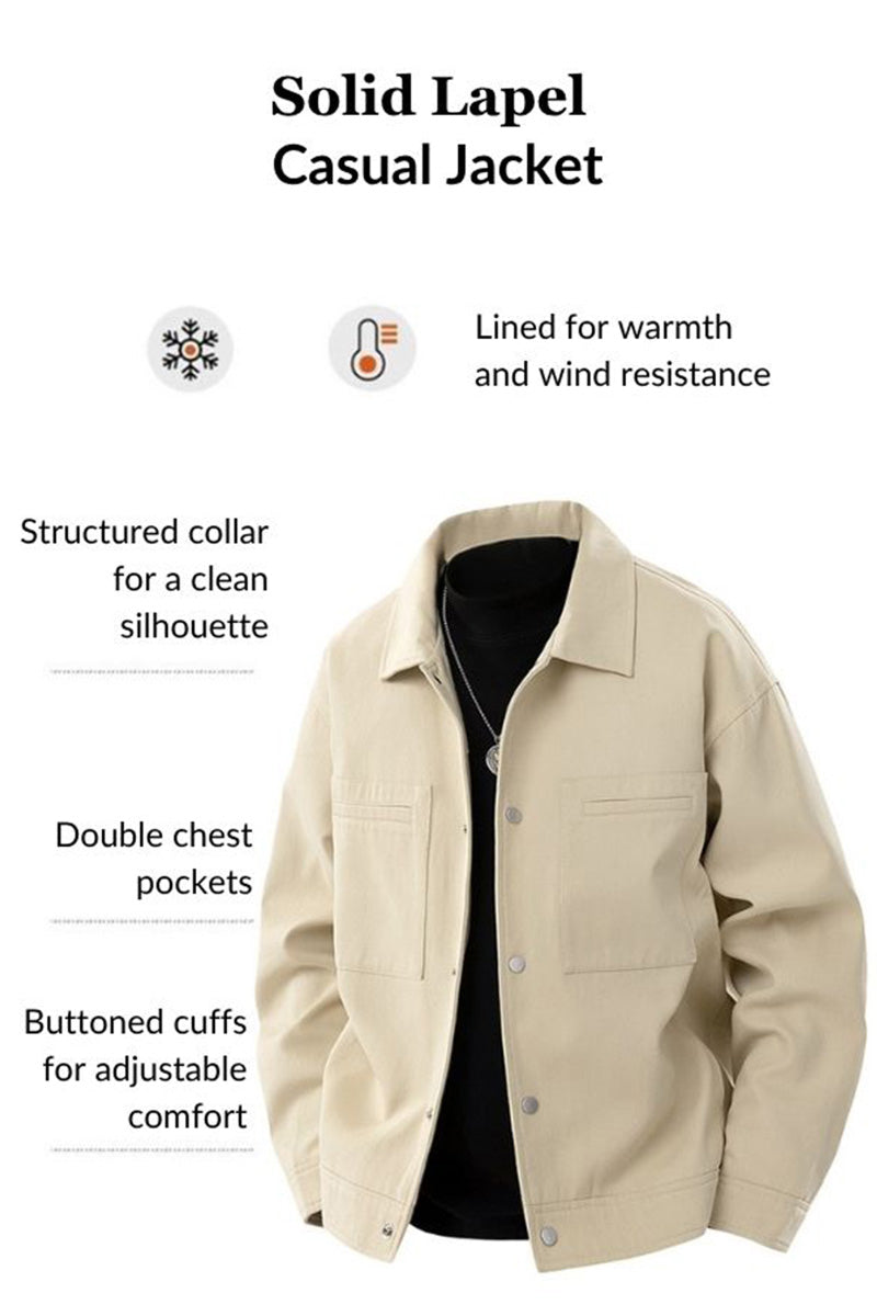 100% Cotton Heritage Lapel Everyday Jacket