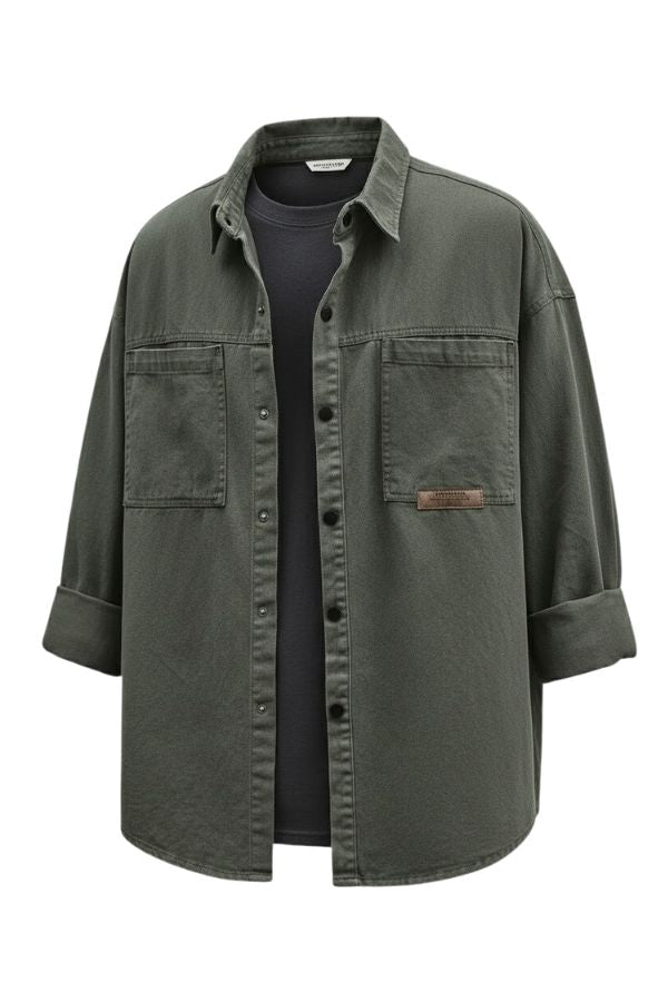 Casual Button Up Overshirt Jacket