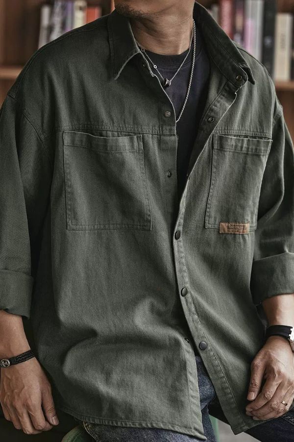 Casual Button Up Overshirt Jacket