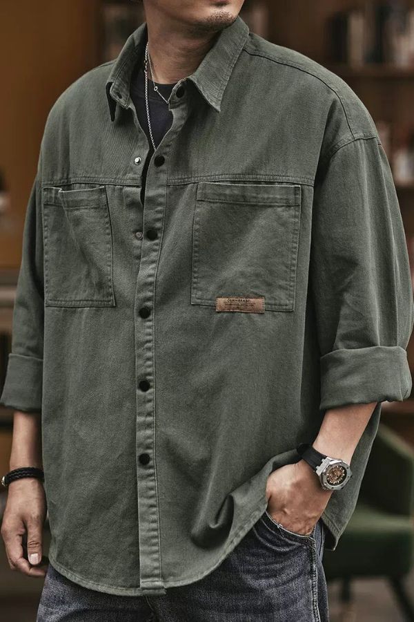 Casual Button Up Overshirt Jacket