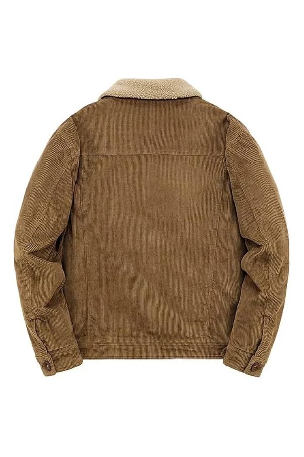 Sherpa Lined Cotton Windbreaker Jacket