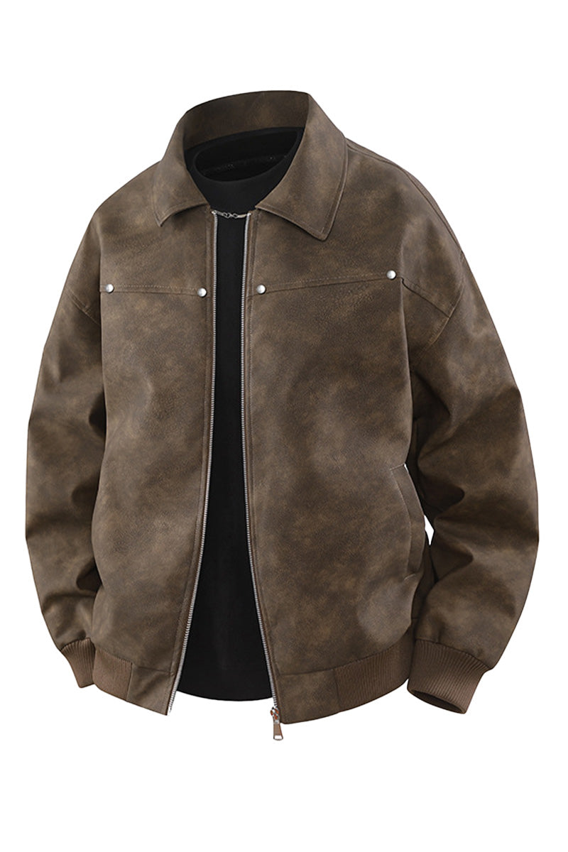 Vintage Road Trip Weather-Ready Bomber Jacket