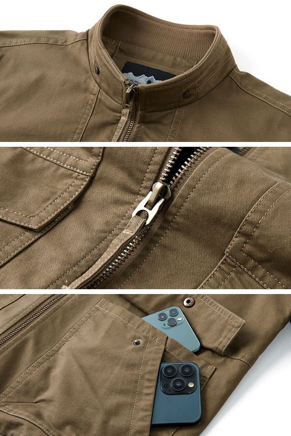 Military Style Utility Cargo Jacket
