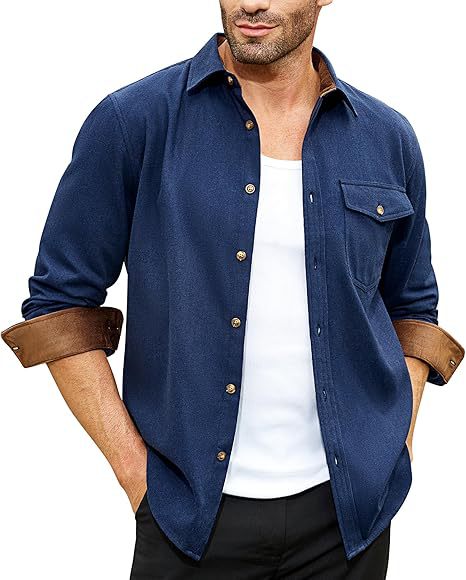 Long-Sleeve Solid Color Shirt with Classic Collar
