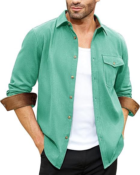 Long-Sleeve Solid Color Shirt with Classic Collar