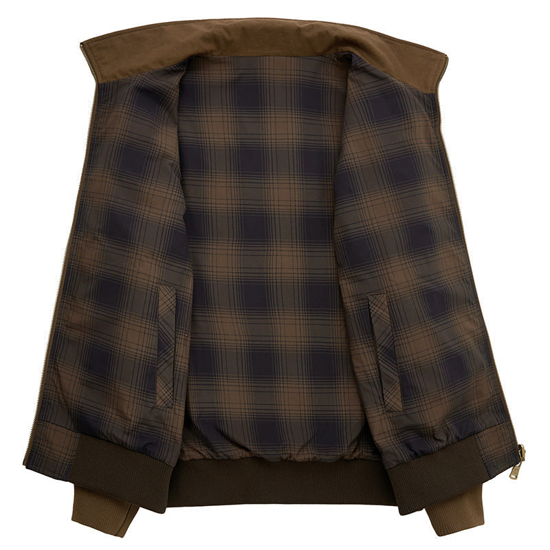 100% Cotton Plaid Reversible Workwear Jacket