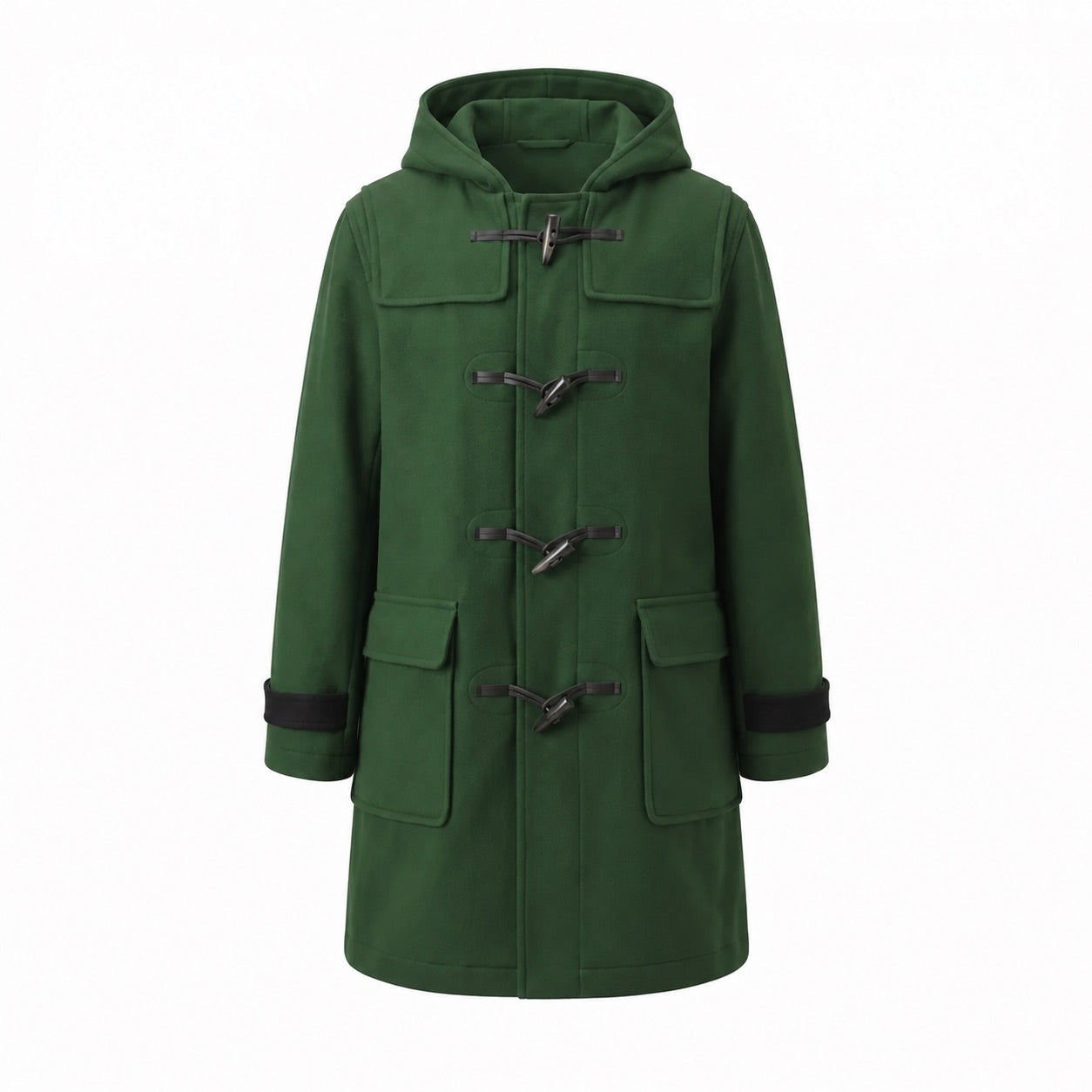 Hooded Wool-Blend Duffle Coat