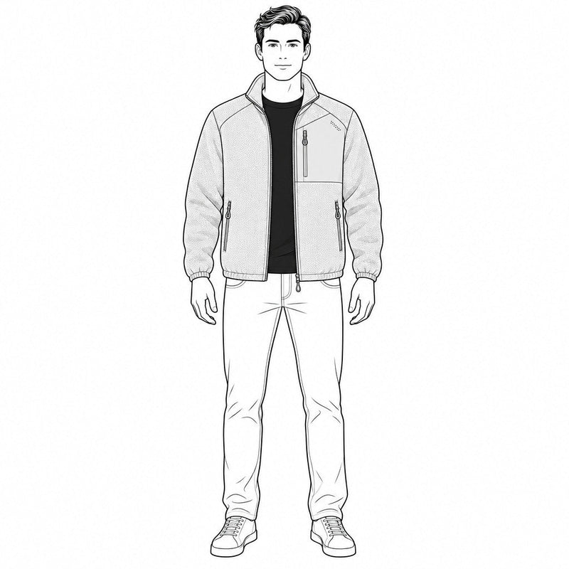 Stand Collar Fleece Jacket