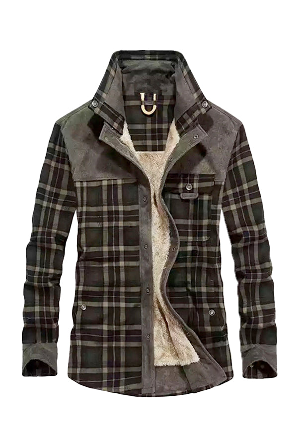 Flannel Fleece Shirt Jacket