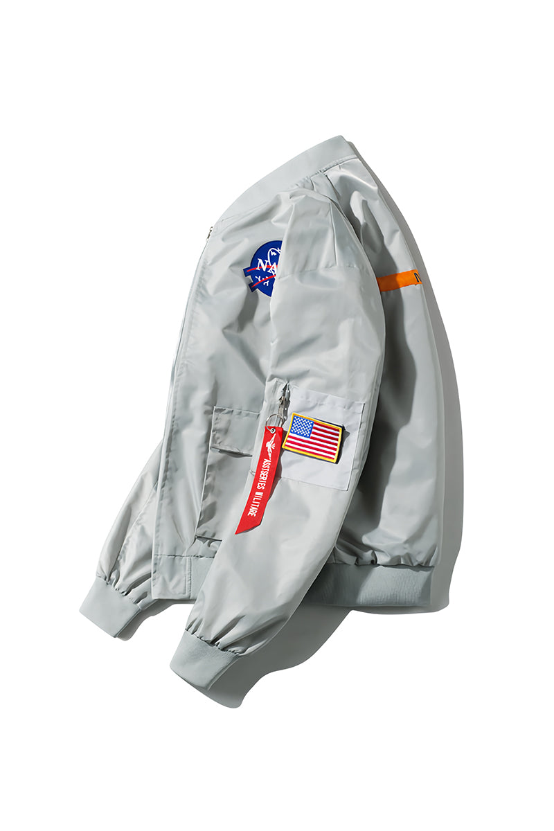 Nasa bomber jacket grey hotsell