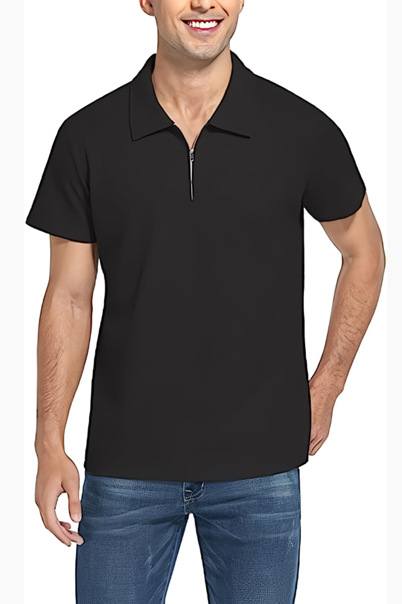 Gentleman&#39;s Favorite: Zip-Neck Jersey Polo (1+ 1 FREE)