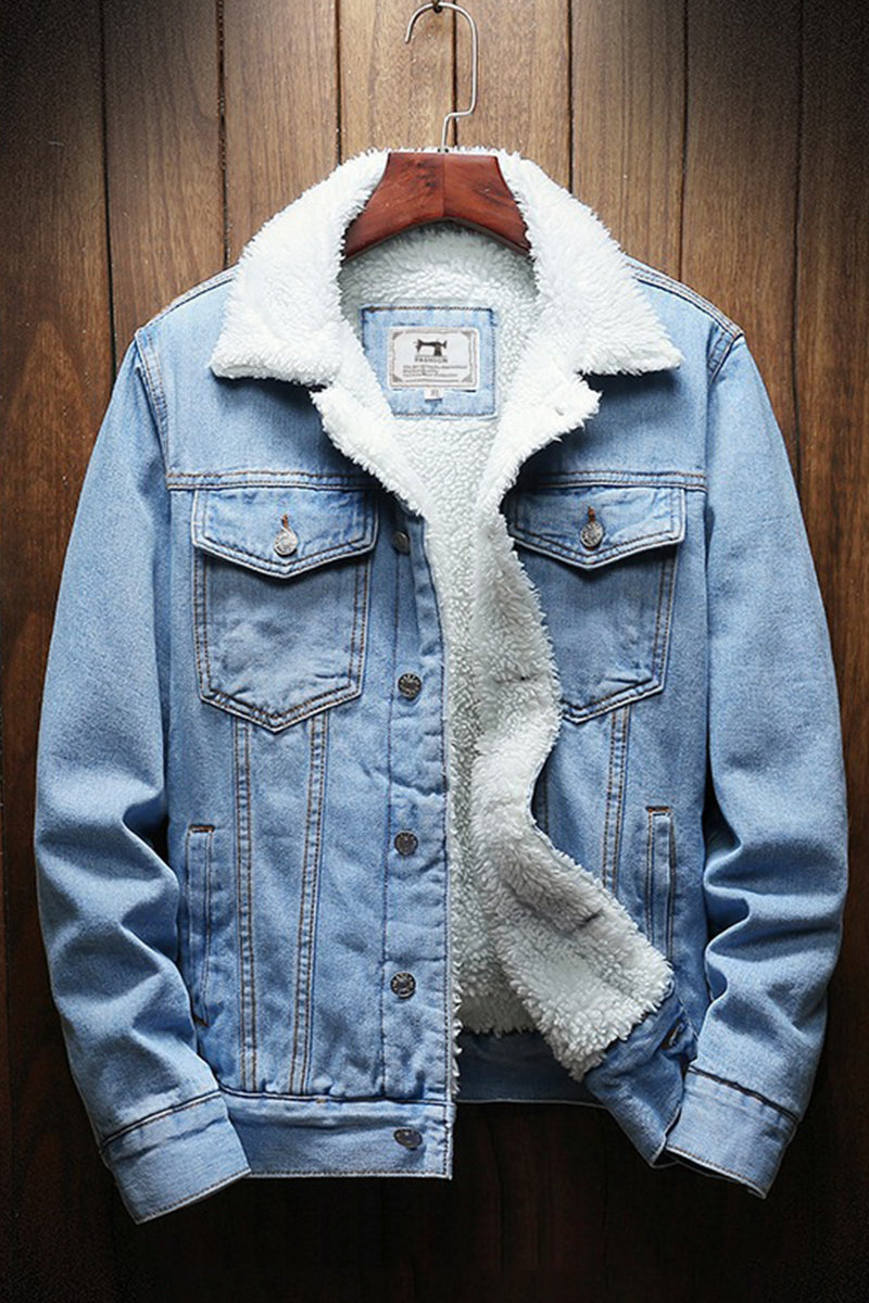 Levi's® Faux Shearling Trim Denim Trucker Jacket | Nordstrom | Denim jacket  men, Sherpa lined denim jacket, Denim jacket with fur