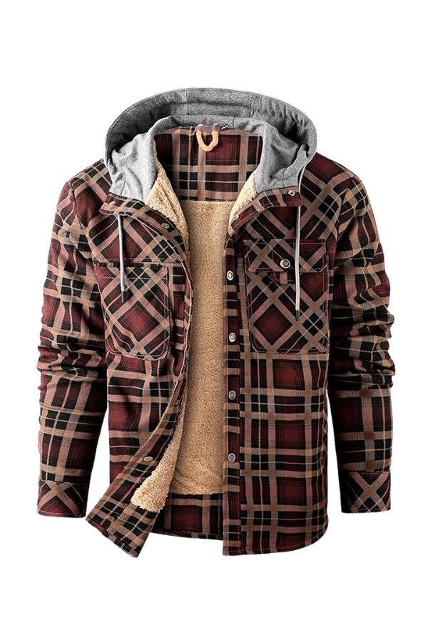 Mighty Man Hooded Flannel Jacket