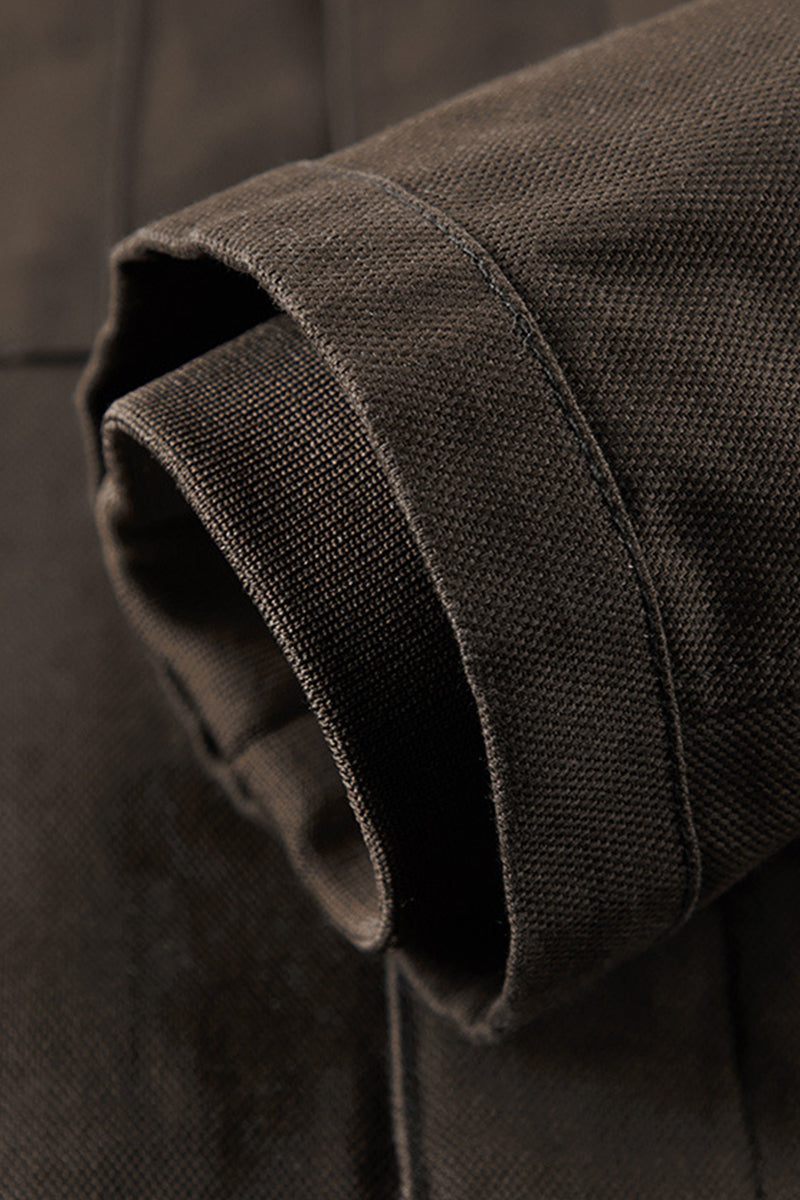 Relaxed Sherpa-Lined Hooded Utility Jacket