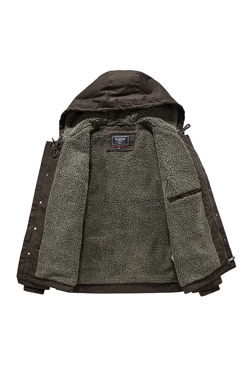 Relaxed Sherpa Lined Hooded Utility Jacket Marcus Store